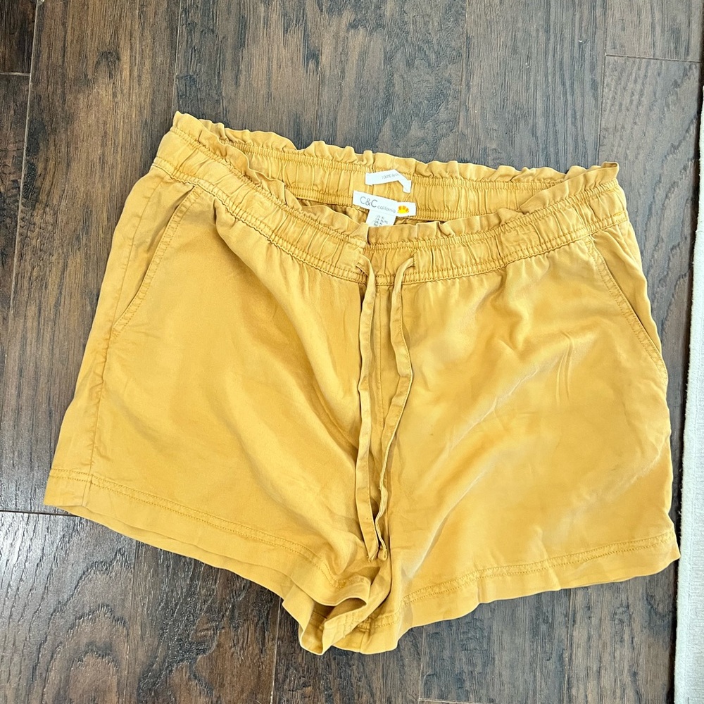 C&C California High Waist Mustard Shorts